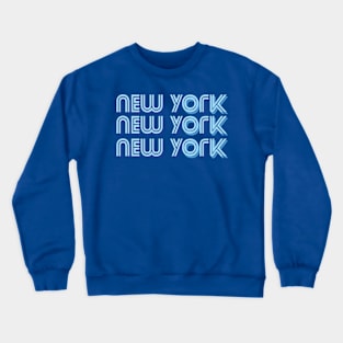 new york blue typography Crewneck Sweatshirt